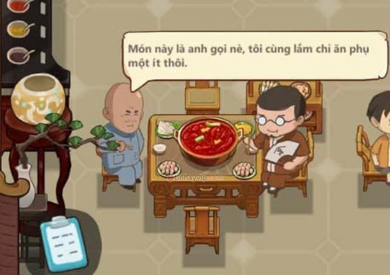 Những câu thoại hài hước trong game Tiệm lẩu Đường Hạnh Phúc