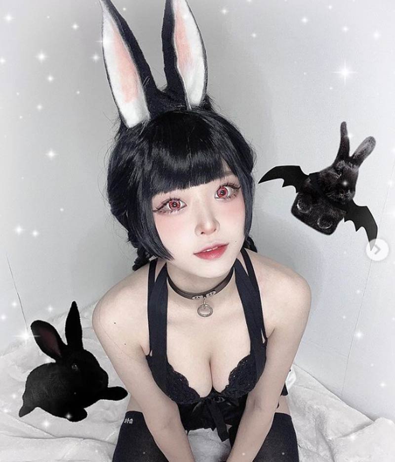 Top ảnh gái xinh cosplay thỏ đen 5