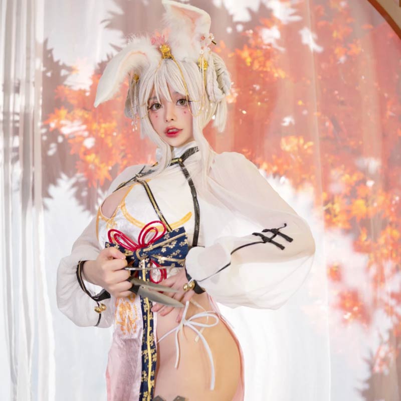 Top ảnh gái xinh cosplay thỏ trắng 5