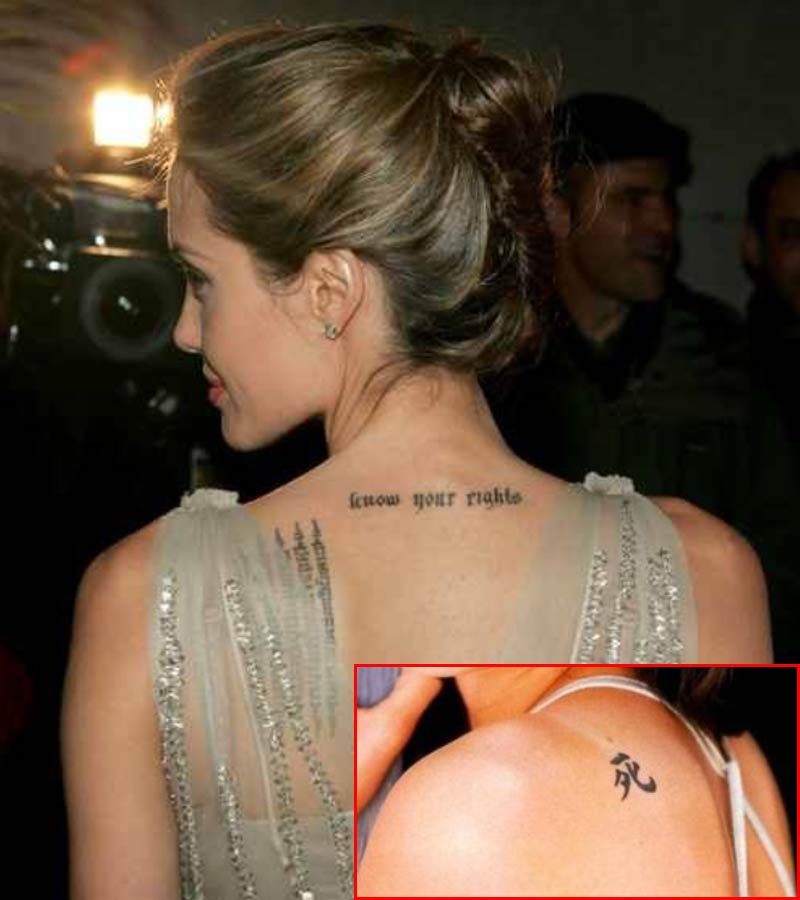 Angelina Jolie tattoos 2
