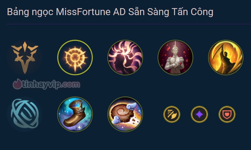 Bảng ngọc Miss Fortune AD.