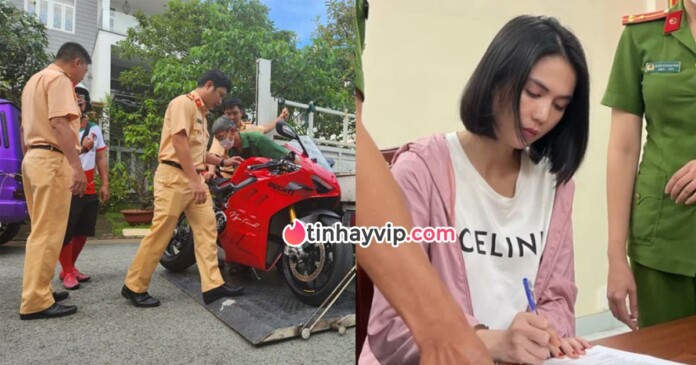 ngoc-trinh-bi-giam-xe-moto-va-nop-phat-vi-ngong-0 Ngọc Trinh gặp chấn thương, bị xử phạt vì