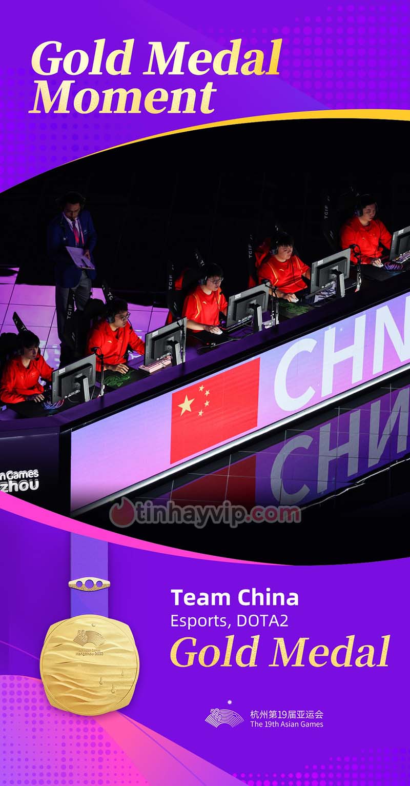 Đại diện Trung Quốc giành huy chương vàng ASIAD 19 Dota 2