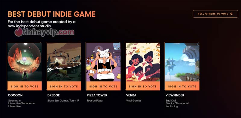 13. Best Debut Indie Game - Trò chơi Indie mới ra mắt hay nhất