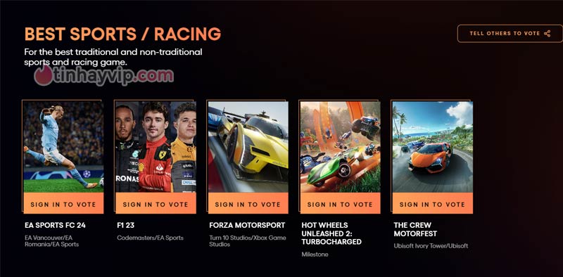 22. Best Sports/Racing Game - Trò chơi thể thao/đua xe hay nhất