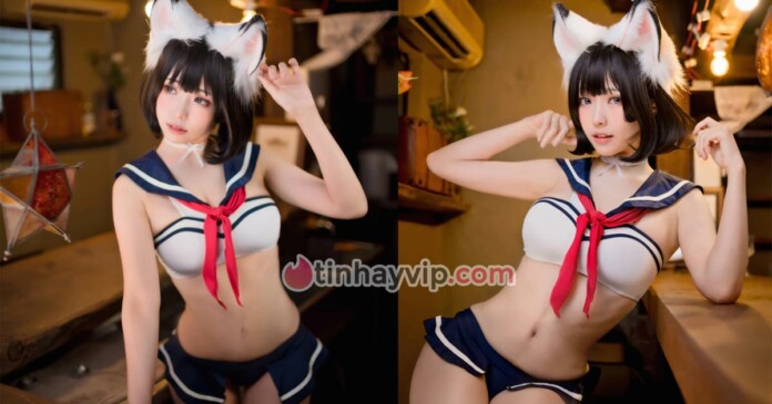 hot-girl-18-ely-khoe-bo-do-thuy-thu-kiem-vai-0 Hot girl 18+ Ely khoe phiên bản cực kiệm vải của bộ đồ thủy thủ