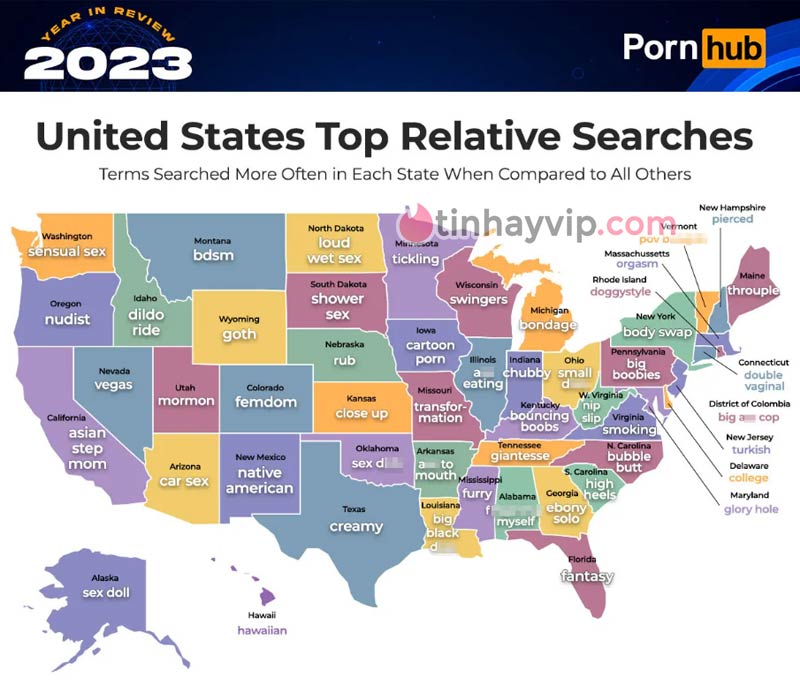 Top 20 quốc gia truy cập Pornhub 2023 nhiều nhất 6