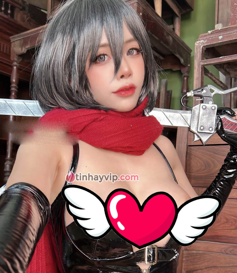 Byoru cosplay Mikasa Ackerman Attack on Titan 18+ Byoru cosplay Mikasa 18+ 3