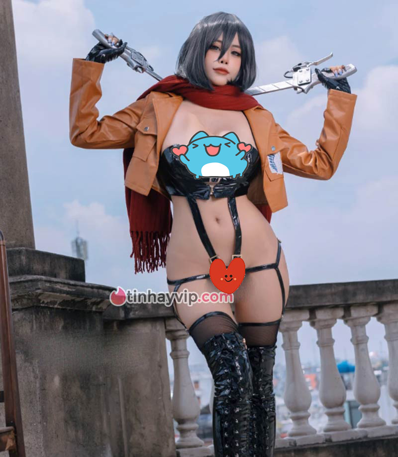 Byoru cosplay Mikasa Ackerman Attack on Titan 18+ Byoru cosplay Mikasa 18+ 7