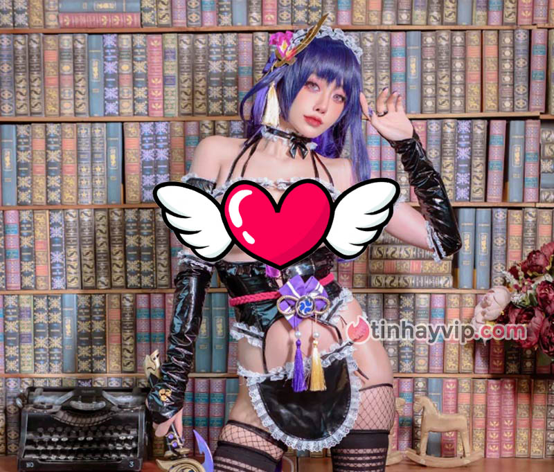 Byoru cosplay Raiden Shogun 18+ bóng bẩy cực khét Byoru