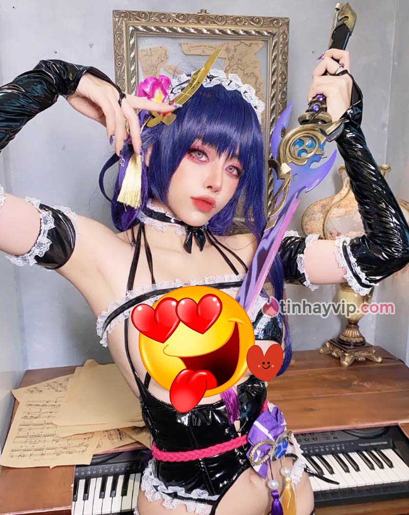 Byoru cosplay Raiden Shogun 18+ bóng bẩy cực khét Byoru cosplay Raiden 18+ 6