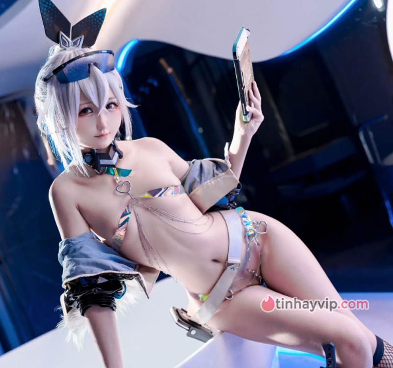 Kuuko W cosplay 18+ Silver Wolf 3