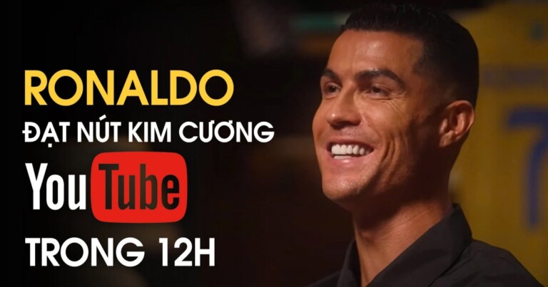 Youtube trao nút Platinum Diamond Button cho Cristiano Ronaldo