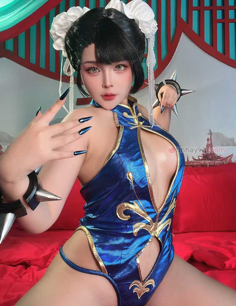 Saya Momo cosplay Chun Li 18+ 8