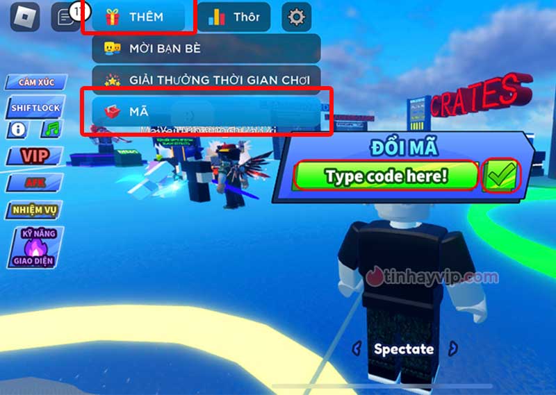 Hướng dẫn nhập code Blade Ball Roblox