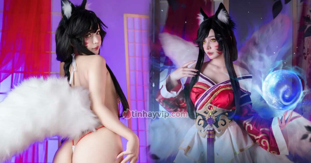 Umeko J cosplay Ahri 18+, nội y, nude, siêu chiến