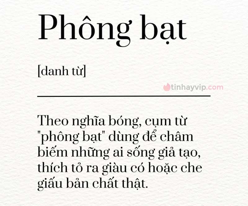 Phông bạt nghĩa là gì?