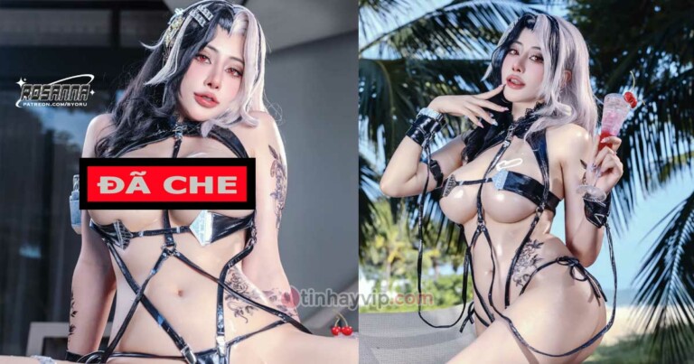 Byoru cosplay Rosanna NIKKE 18+ lộ hàng cực khét