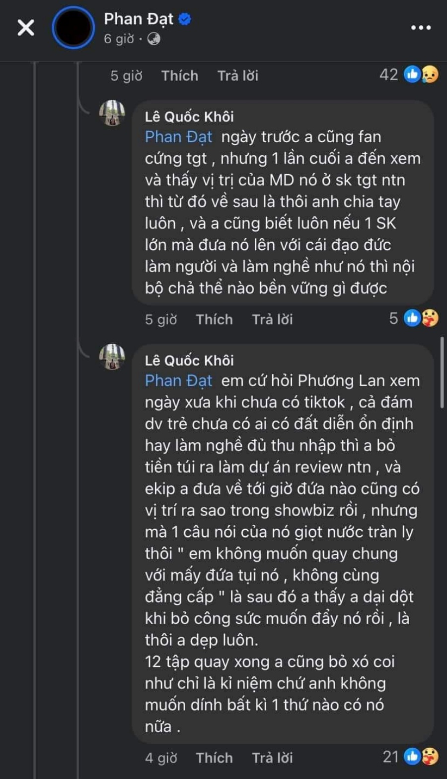 Minh Dự, Nam Thư, Hoàng Phi bị réo tên 