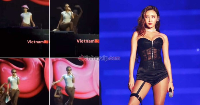 phong-cach-hwasa-nem-non-la-truoc-mat-fan-viet-0 Phong cách? Hwasa ném nón lá trước mặt fan Việt