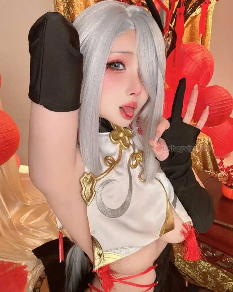 Rioko cosplay Shenhe 18+