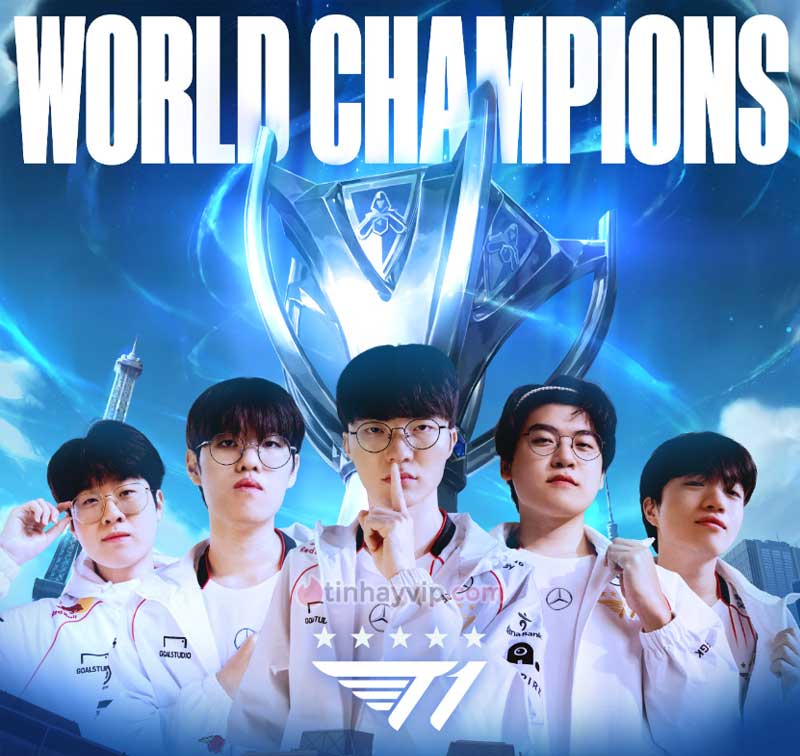 T1 giành chiếc cúp thứ 5, Faker đạt FMVP tại Worlds 2024