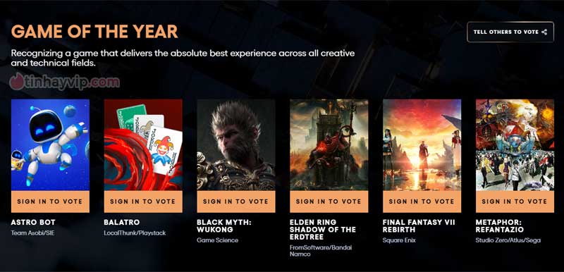 The Game Awards 2024 trailer toàn bộ danh sách đề cử