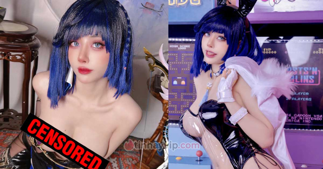 Byoru cosplay Yelan Genshin Impact 18+ khoe vòng 1 không che