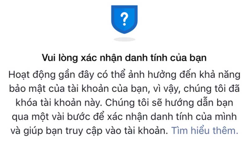 Tại sao cần xác minh danh tính Facebook là gì?