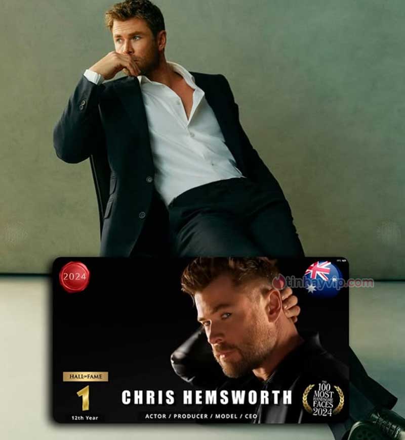 Chris Hemsworth đẹp trai nhất năm 2024