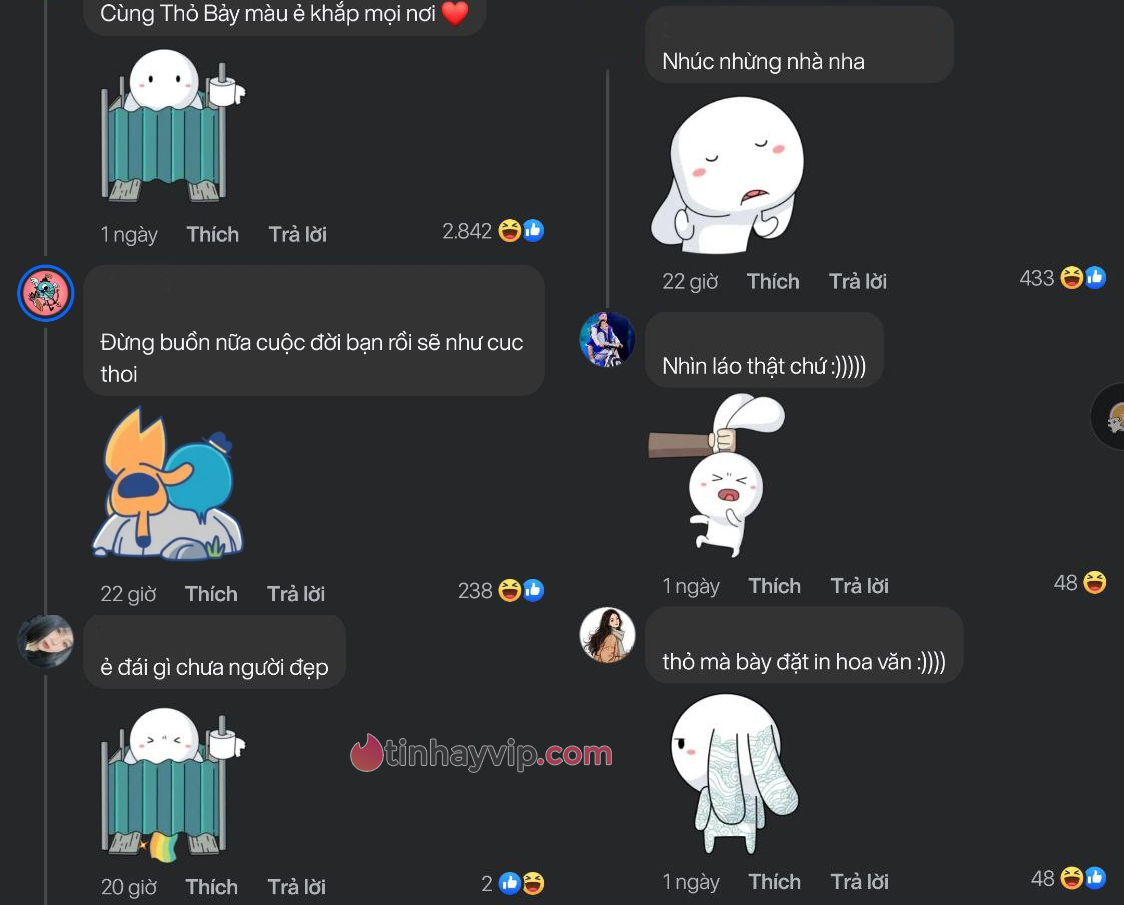 Thỏ Bảy Màu chính thức có sticker trên FB