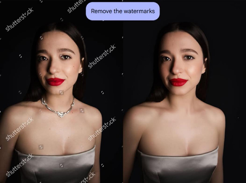 Góc 99+ cuộc gọi nhỡ từ Shutterstock: Gemini chính thức xóa được watermark