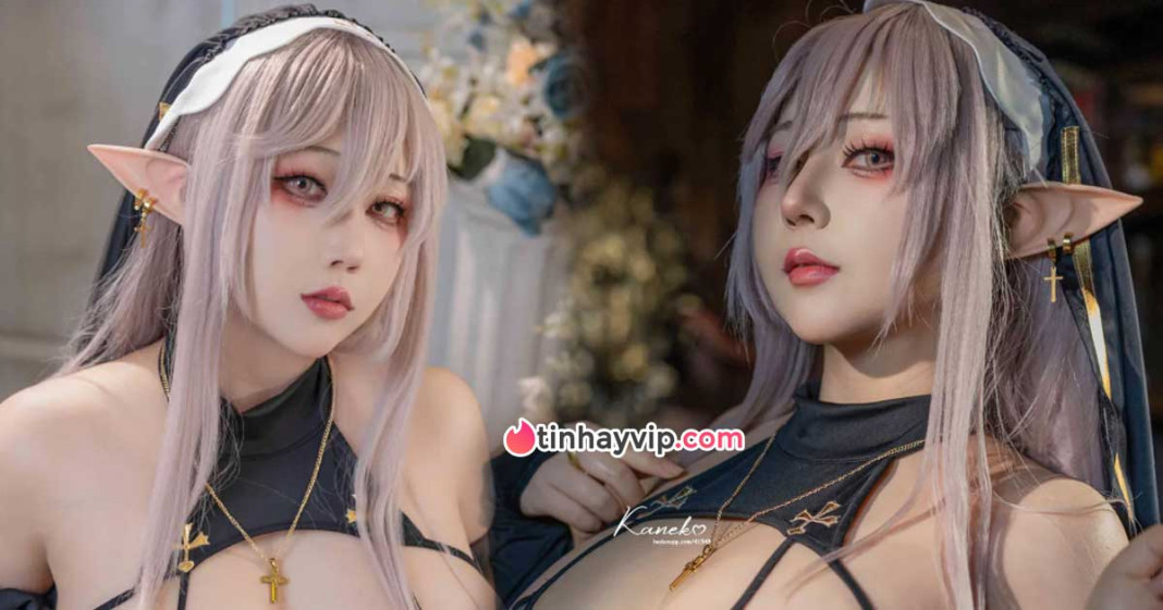 Kaneko cosplay Elf Nun 18+ show trọn cặp loa độ quá cỡ