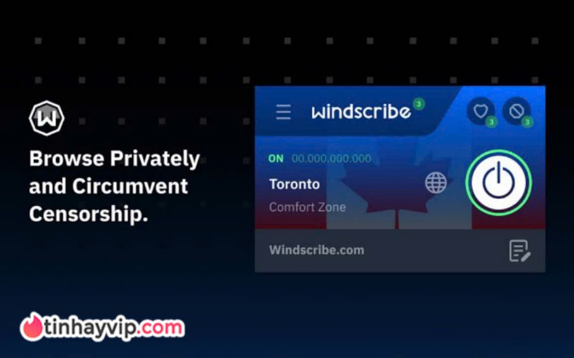 Top 5 app VPN sử dụng khi bị chặn Telegram dễ dùng - Windscribe.