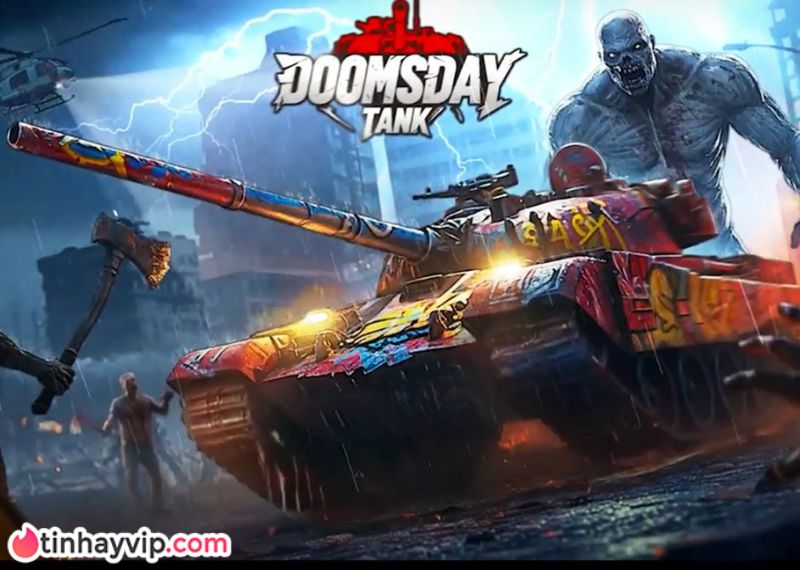 Gameplay dồn dập trong Doomsday Tank: Zombie PVP Brawl.