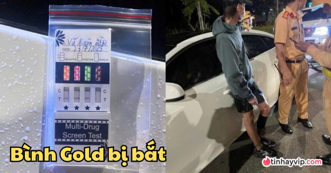 Bình Gold bị cảnh sát dừng xe bắt giữ trực tiếp.