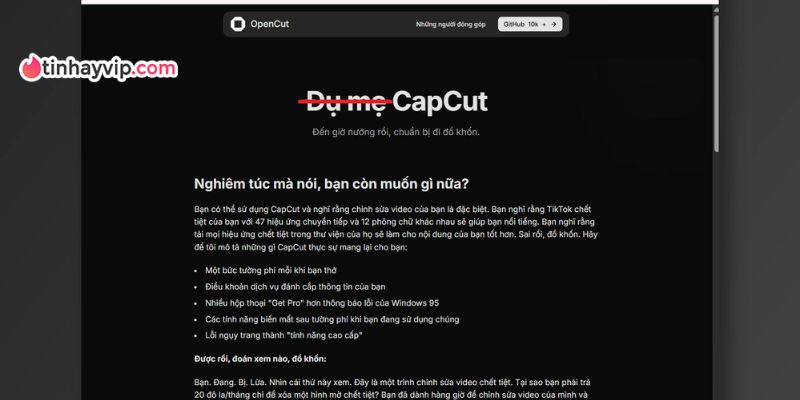 OpenCut - Bản CapCut miễn phí mở khóa toàn phần cho editor