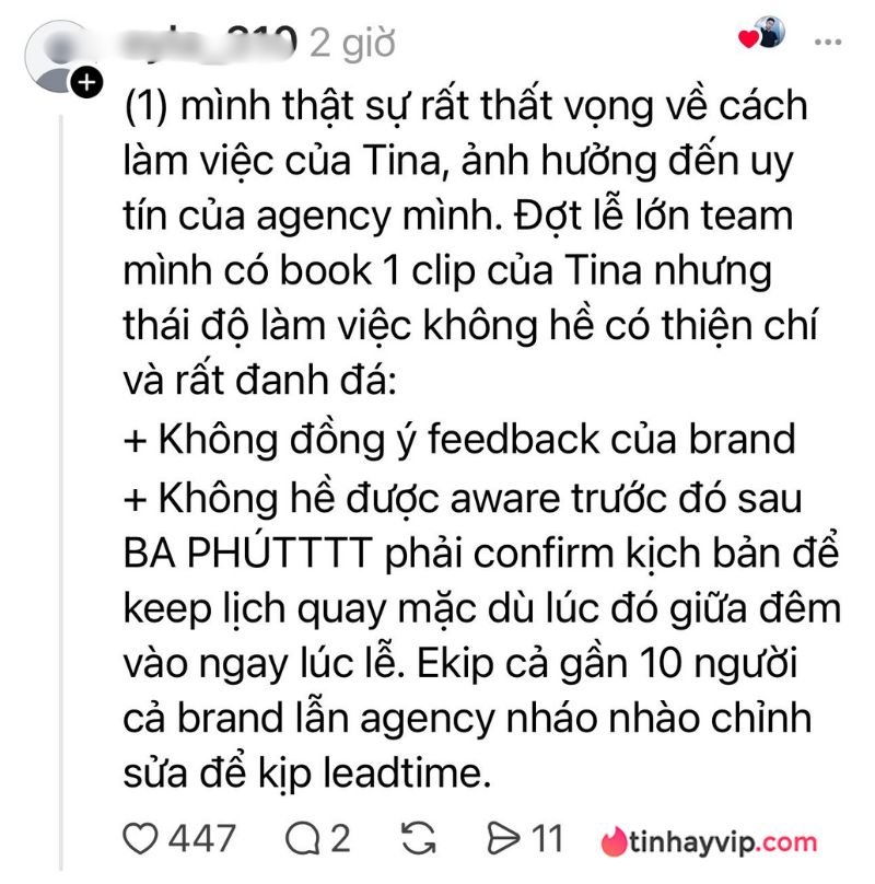 TikToker triệu fan Tina Thảo Thi vướng tranh cãi lớn