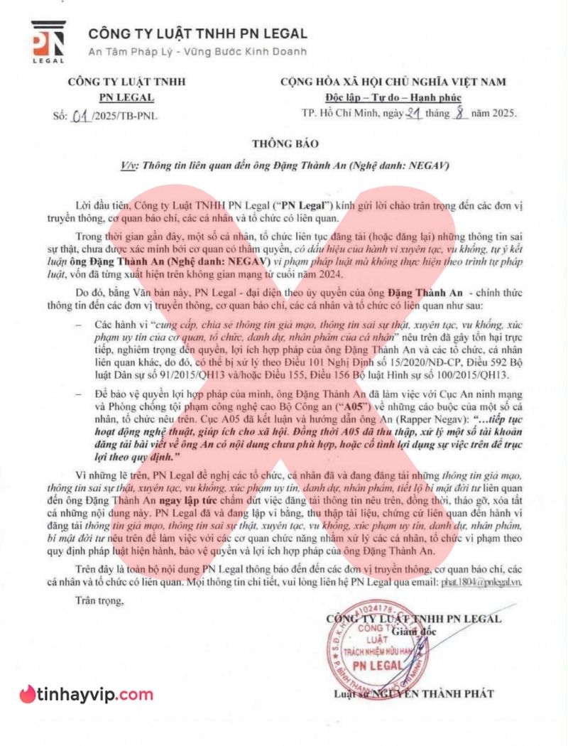 Văn bản Cty Luật PN Legal.