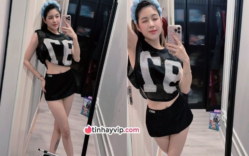 Trân Mèo khoe dáng