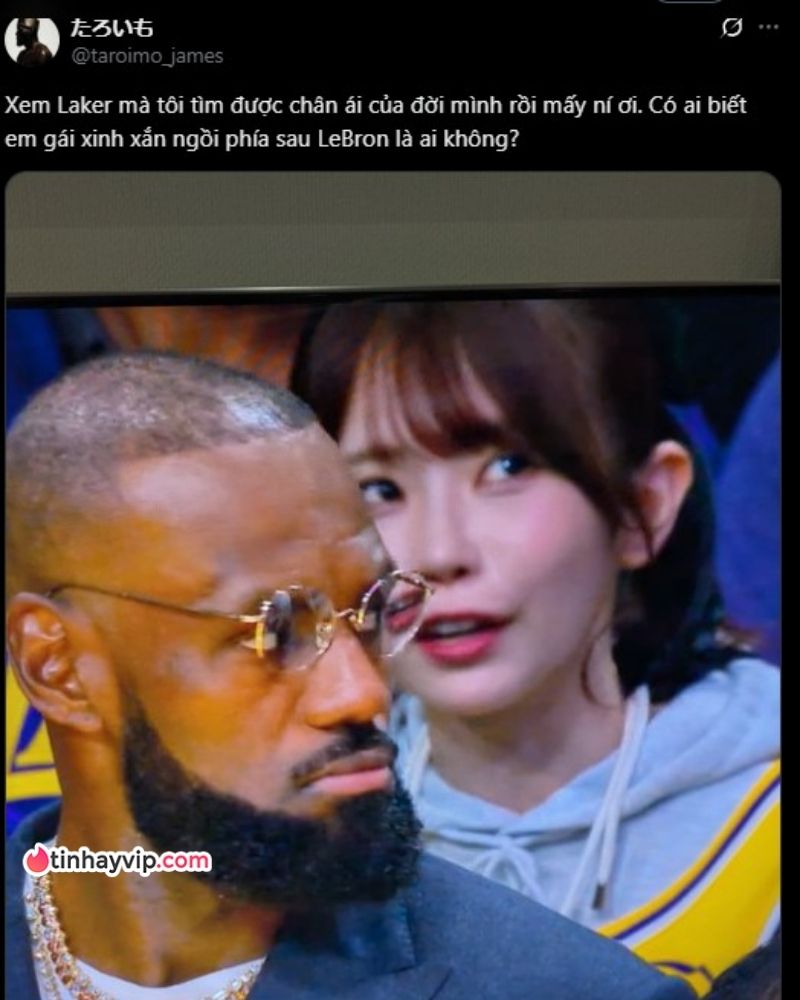 "Cô gái phía sau LeBron James" gây bão mạng - hóa ra là hot girl đình đám Nhật Bản "Cô gái phía sau LeBron James" là ai?