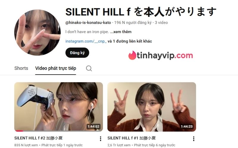 "Nữ chính Silent Hill f" đạt nút bạc YouTube chỉ sau một buổi live stream Konatsu Kato: Nữ chính Silent Hill f đạt nút bạc YouTube
