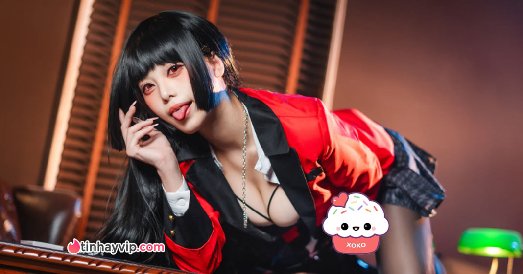 Meeu cosplay Yumeko Jabami lộ cặp loa phổng phao