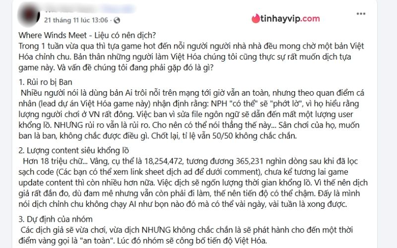 Where Winds Meet "có biến"