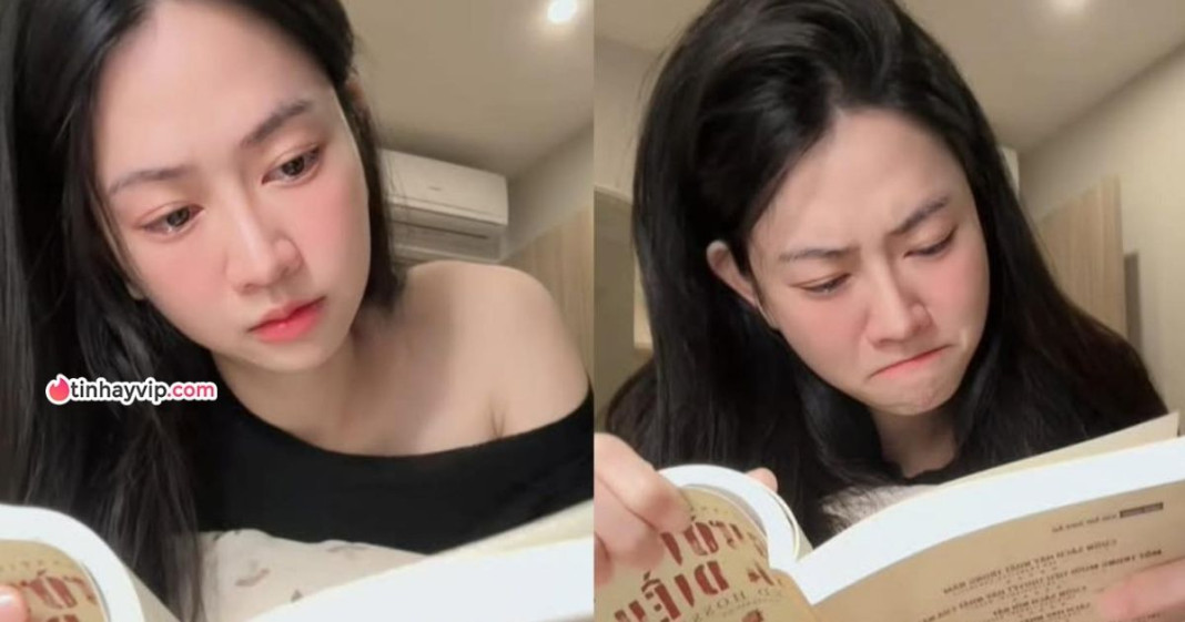 Lê Bống đọc sách và biểu cảm khiến cộng đồng mạng tranh cãi