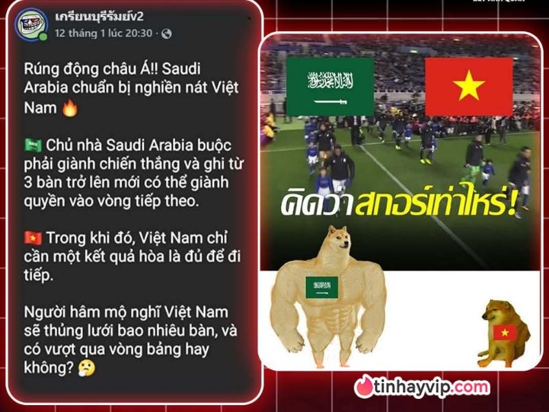 Meme từ cộng đồng mạng Thái Lan và làn sóng chế giễu trước trận đấu của U23 Việt Nam
