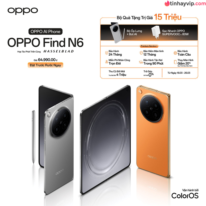 Oppo Find N6: Đỉnh cao đa nhiệm Free-Flow Window chưa từng có