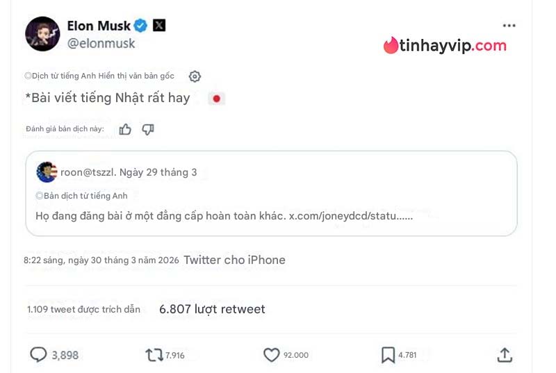 Elon Musk công bố tính năng dịch tự động Nhật - Anh trên X