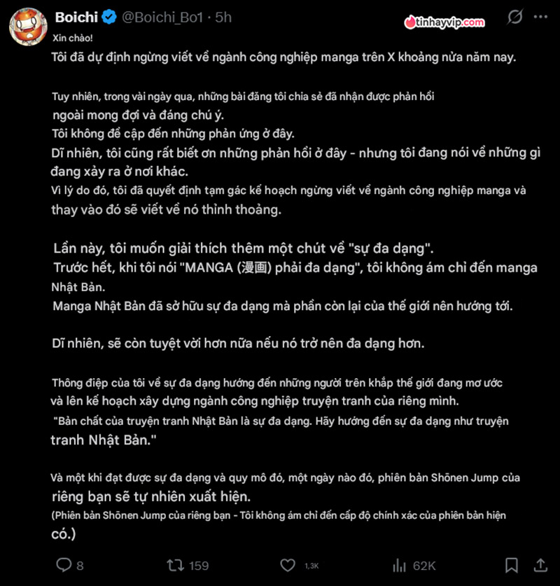 Họa sĩ Dr.Stone lên tiếng cảnh báo về "tiêu chuẩn" Shounen Jump trong giới mangaka