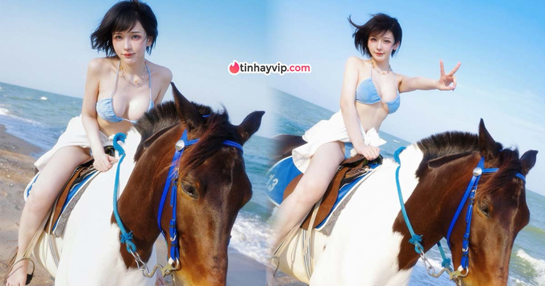 Lapis Lazuli trong concept cưỡi ngựa bên bờ biển